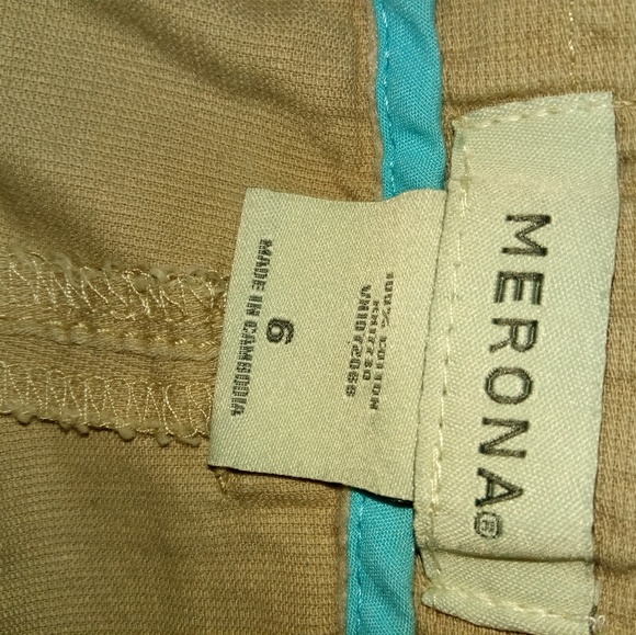 Merona 6 30 Khaki Micro Courderoy Capris Pants - Picture 4 of 6